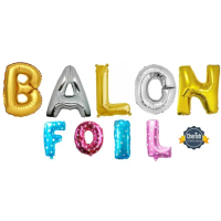 Balon Huruf | Balon Foil Huruf | Balon Angka Gold, Silver, Pink, Biru