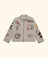 RAWTYPE RIOT 1988 Aloha Stencil Work Jacket - Cream S