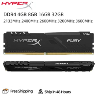 HyperX FURY DDR4 16GB 8GB 4GB 32GB 3200MHz 2133MHz 2400MHz 2666MHz DIMM 288Pin 1.2V PC4-25600 21300 19200 DDR4 Desktop Ram