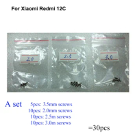 30PCS a set Silver Screw For Xiaomi Redmi 12C mainboard motherboard Cover Screws Repair Parts For Xiao mi Redmi 12 C