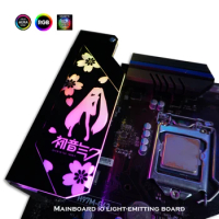 DIY Mirror Light Panel For PC Case Decoration,GPU Backplate AURA Symphony Personality, MB IO RGB Panel