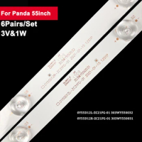 3V Tv Backlight Bar For Panda 55inch 0Y55D12L-ZC21FG-01 6Pairs/Set Led Tv Strip LE55D80S LE55P01 LE55D80S-UD LED-55U760