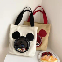 New Disney Fashion 3D Mickey Minnie Bag Outdoor Shopping Large Capacity Baby Handbag Big Shopping Bag
