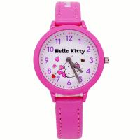 【HELLO KITTY】Hello Kitty 可愛俏皮惹人愛時尚造型腕錶-粉紅色-KT072LPWP