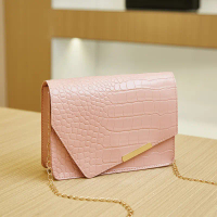 【COD】Crocodile Pattern Small Square Bag New  Casual Shoulder Bag Women's Bag Crossbody Selempang Wan