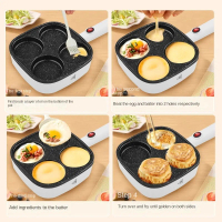 Kuali Telur Dadar Pembuat Burger dengan 4 Lubang untuk Memasak Telur dan Burger dengan Mudah applian