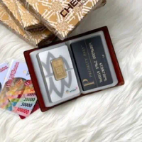 WANG101 -- Dompet Kulit CHECKERS 66N Original Jaminan Asli Tempat Kartu Logam Mulia