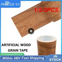 1/2/3PCS Realistic Wood Grain Repair Duct Furniture Renovation Adhensive Skirting Waist Line Floor Stickers Home Decor