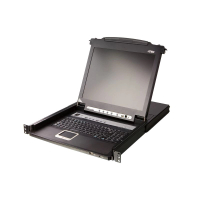 ATEN CL5708N 8埠 PS/2 和 USB 19吋液晶顯示器 KVMP 切換器，附額外本機控制台 黑色 (V164) 