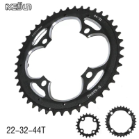 Bike Crankset Mountain Road Bike 22T 32T 44T Tooth Disc Crankset Not Easy to Damage Chainring Outdoor Cycling Parts for Shimano