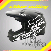 Barustiker cutting costum helmet cross costum stiker cutting helmet cross Motorcycle helm promo half