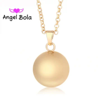 25Pcs Wholesale Angel Bola Lucky 18mm/25mm Engelsrufer Round Sound Harmony Caller Pendant DIY Angel Wing Necklace L052