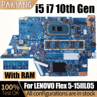 For LENOVO Flex 5-15IIL05 Notebook Mainboard Laptop 19792-3 i5-1035G1 i5-1035G1 With RAM 5B20S44455 Motherboard Full Tested