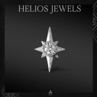 Khuyên tai bạc nam, nữ HeliSilver Eternal S925 x Moissanite Stone Helios Silver Original