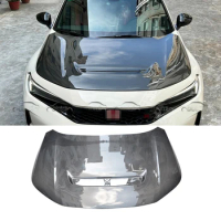 Dry/Wet Carbon Fiber Front Engine Hood Bonnet Cover For Honda Civic 11TH FL5 TYPE-R Car Styling