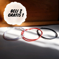 Gelang Tali Cina Bracelets Putih merah hitam- Model Terbaru