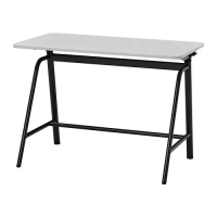 GLADHÖJDEN 升降式工作桌, 淺灰色/碳黑色, 100x60 公分
