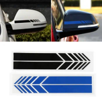 2pcs/set Car Universal Sticker Non Fading Fashion Color Stripe Car Sticker Racing Strips Side Rear View Mirror Decor Decal Car
