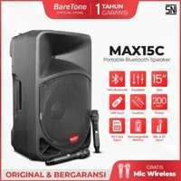BARETONE AUDIO MAX15C SPEAKER BLUETOOTH PORTABLE 15INCH