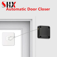 500g-1000g Automatic Door Closer Punch-Free Soft Close Door Closers For Sliding Door Glass Door Tension Closing Device