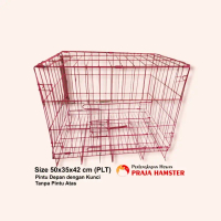 Kandang Kucing Anjing dan Kelinci 50x35x42 Cm Jeruji Besi