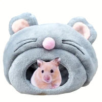 1 pc Rat Hamster Warm Bed House Cusion Fleece Hut Hanging Hammock Cute Toy Nest Hideout for Mini Small Animal Mice,Sugar Glider,