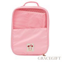 【Grace Gift】小魔女DoReMi聯名-春風DoReMi手提旅行萬用袋 粉