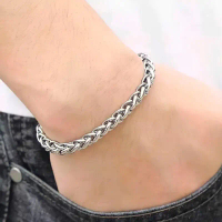 Gelang Rantai Titanium Steel | Gelang Anti Karat Bracelet Silver