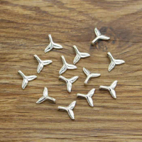 50pcs Metal Zinc Alloy Small Fish Whale Tail Fin Jewelry Charms Pendants Diy Accessories 10x10mm
