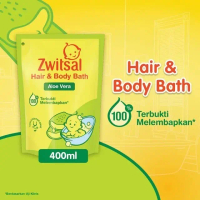 Zwitsal Baby Bath Hair & Body Refill 400ml Aloevera / Milk Honey / Antibacterial