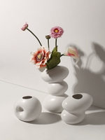 貝漢美創意陶瓷花瓶擺件輕奢高級感家居客廳插花餐桌樣板房裝飾品