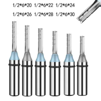 1/2 Shank 3 Flutes TCT Milling Cutter Carbide CNC Trimming Slot End Mill Router Bits Milling Machine Tools