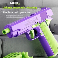 Throw Shell Toy Gun Manual Pistol M1911 Anti-stress Fidget Gun Weapons Toy Cannot Shoot for Children Kids Adults