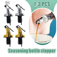 Oil Bottle Stopper Cap Sauce Nozzle Dispenser Sprayer Lock Wine Pourer Liquor Leak-Proof Plug Bottle Stopper Kitchen Tool