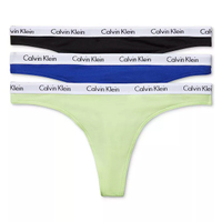 Calvin Klein 女棉質時尚款丁字褲3件組(多色)