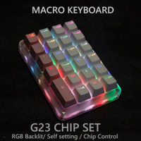 G23 Keyboard OSU! One-Handed Accountant Mechanical Software setting Keyboard RGB Backlight 23 Keys Numpad Macro Function keypad