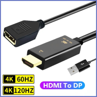 HDMI to DP Converter 60Hz HDMI to Display port  4K Adapter Cable Display Port Converter 1.8M