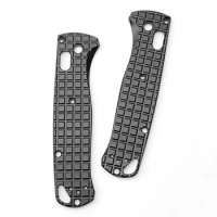 1 Pair Handle Patch Aluminum Alloy DIY Anti-slip Grips Scales Patches for Benchmade Bugout 535 Folding Knife Accessories