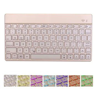 Ultra Thin 7 Color LED Backlight Aluminum Bluetooth Russian/Spanish/Hebrew Keyboard For Samsung Galaxy Tab S6 10.5 T860 T865