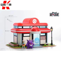 [1/20 Scale World] Pokémon Center &amp; Nurse Joy &amp; Chansey Toy Figure Decoration