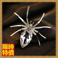 胸針胸章-復古高檔水晶蜘蛛女別針65q35【獨家進口】【米蘭精品】