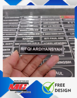 Papan nama custom / Name Tag custom / Nama Dada / Name Tag Akrilik / Name Tag Peniti / Name Tag Magn
