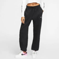 Nike 長褲 NSW Essential 女款 黑 內刷毛 棉褲 寬鬆 褲子 BV4090-010