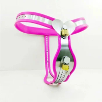 Female Chastity Belt Pants (with Anal Vaginal Plug) Invisible Belt Stainless Steel Chastity Device Bondage Female Sex Toys 18+