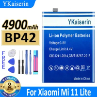 YKaiserin BP42 4900mAh Battery for Xiaomi Mi 11 Lite Mi11 Lite 11Lite High Capacity Batterie Bateria Warranty 2 Years