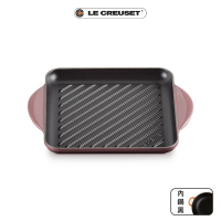 【Le Creuset】盒損福利品_琺瑯鑄鐵鍋雙耳正方烤盤 24cm(無花果)