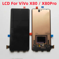 LCD Screen 6.78'' Original OLED For ViVO X80 / X80 Pro 5G V2183A / V2185A LCD Display Touch Digitizer Assembly Replacement