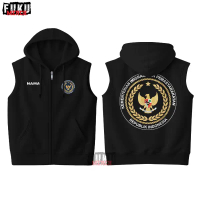 Rompi Vest Zippers Jaket Hoodie IMIPAS Kementerian Imigrasi Dan Pemasyakatan Cotton Fleece Hitam Fre