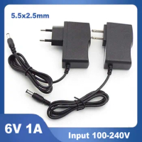 AC DC 6V 1A Power Supply Adapter 5.5mm CCTV Modem Router Charger BP Monitor Power Supply Adaptor EU US Plug