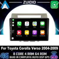 2 din Android radio car multimedia player wireless Carplay GPS Navigation WIFI For Toyota Corolla Verso Toyota Verso 2004-2009
